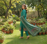Teal printed 3-Piece Suit vol 1
